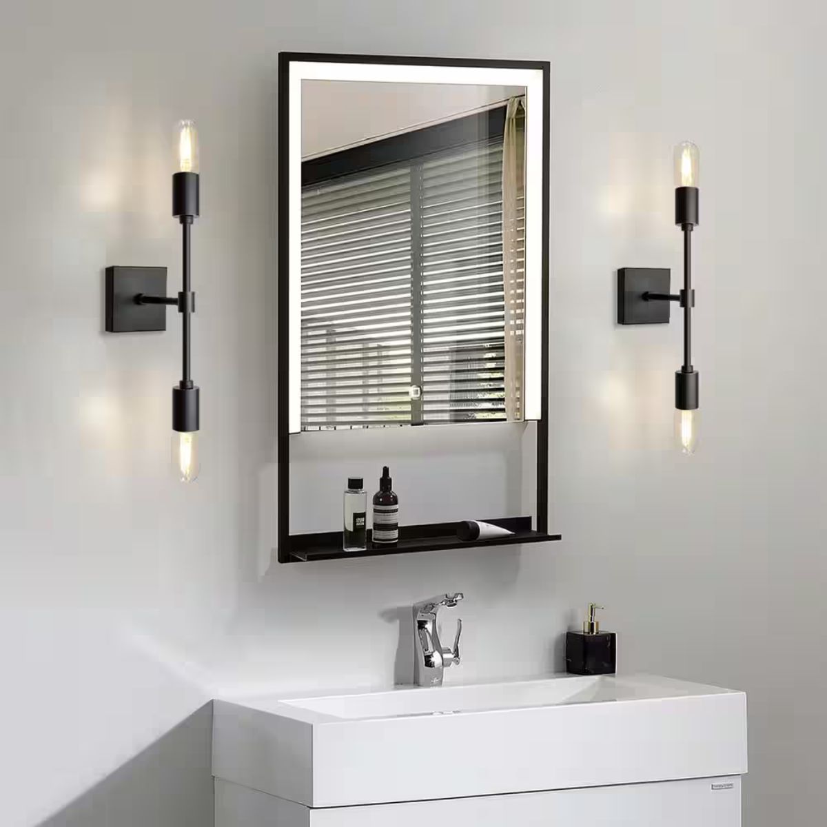 lampu dinding kamar mandi estetik modern