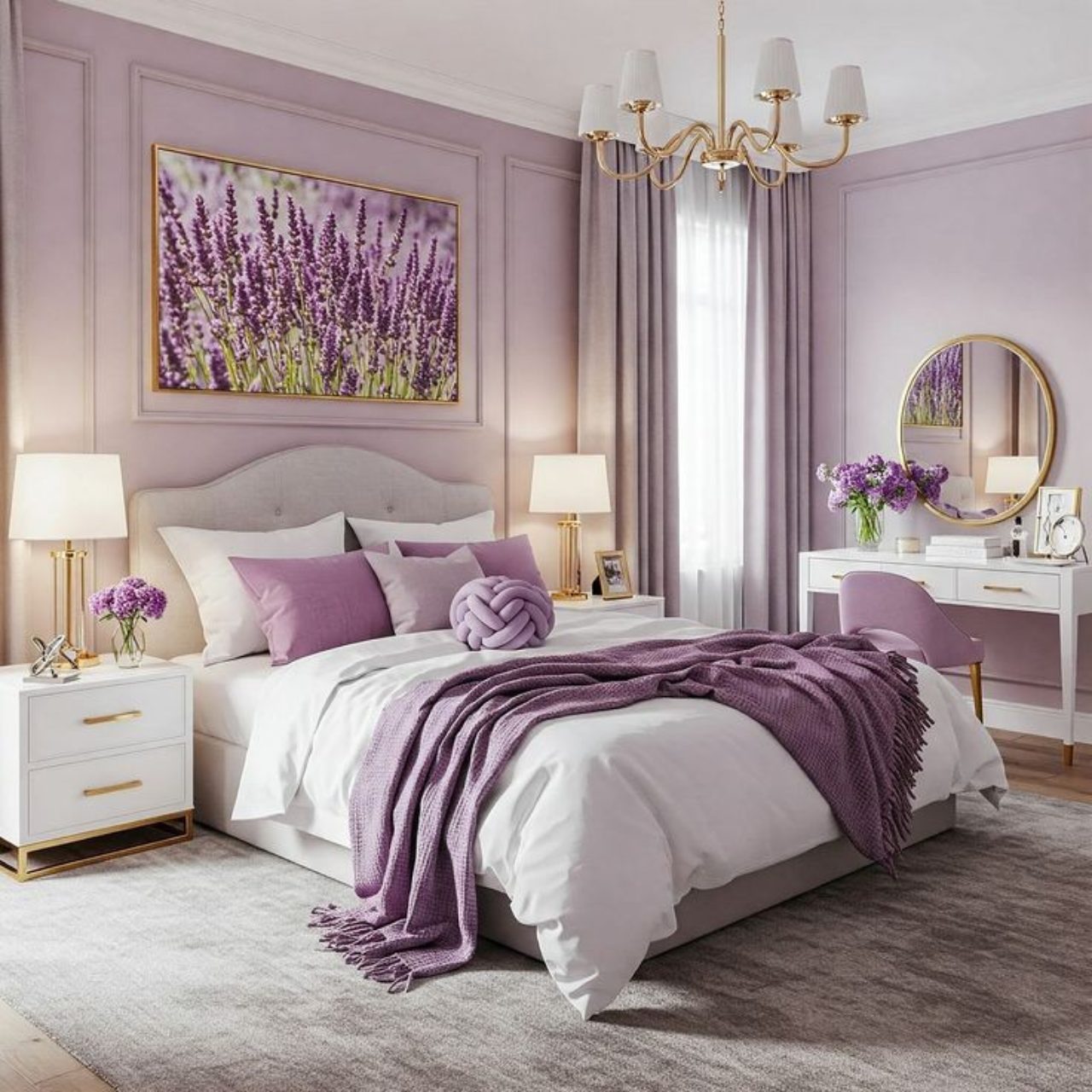 kamar tidur lavender menenangkan