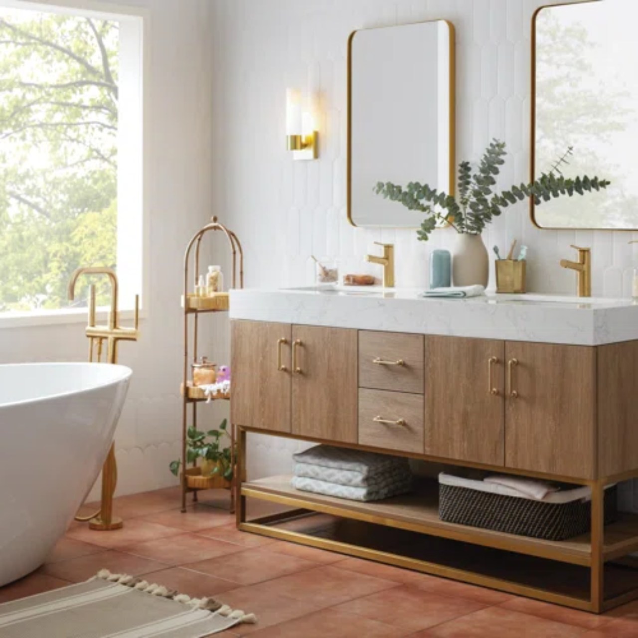 desain kamar mandi organic modern