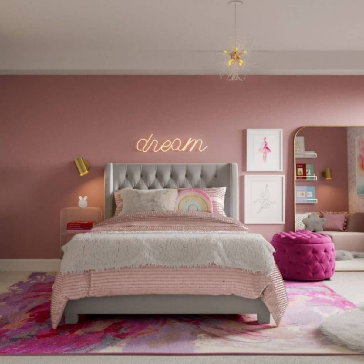 hiasan dinding dari neon sign