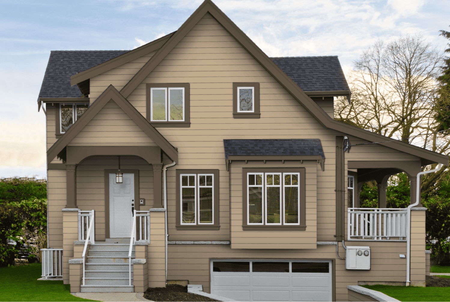 warna cat rumah coklat elegan beige brown