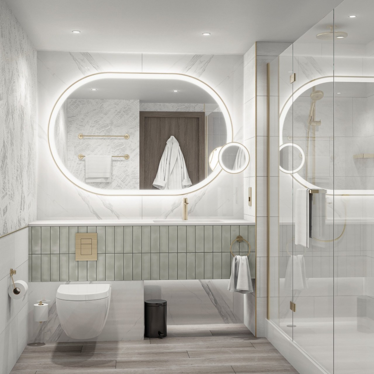 desain kamar mandi hotel bintang 5 minimalis futuristik