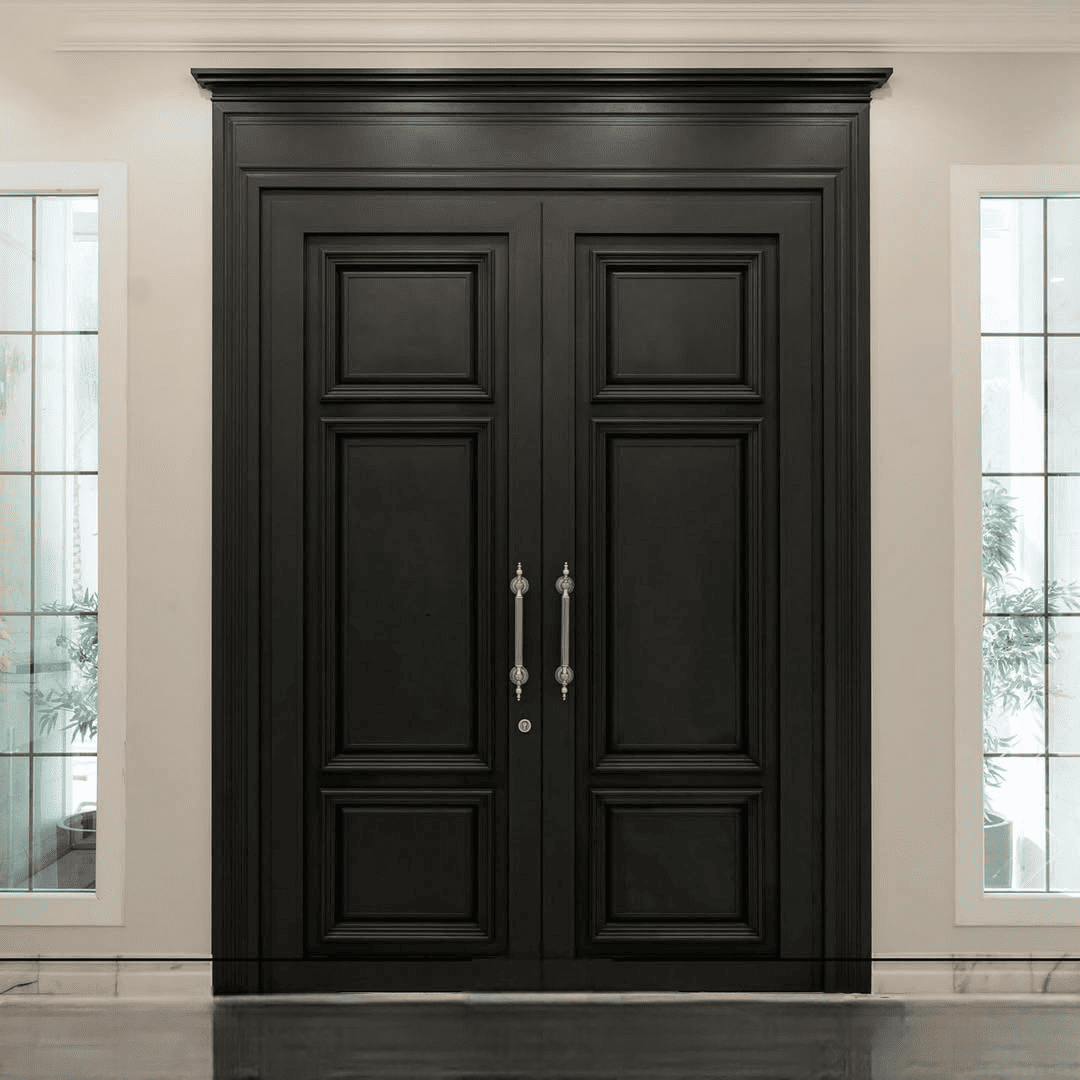Model Pintu Kupu Tarung Kayu Jati Klasik Hitam Doff Model Pintu Kupu Tarung Kayu Jati Klasik Hitam Doff