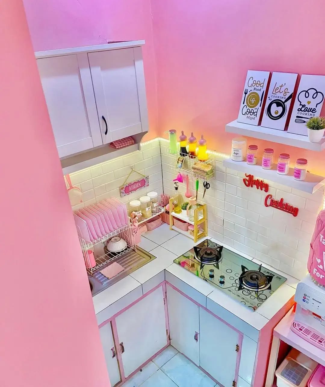 kombinasi warna cat dapur sempit