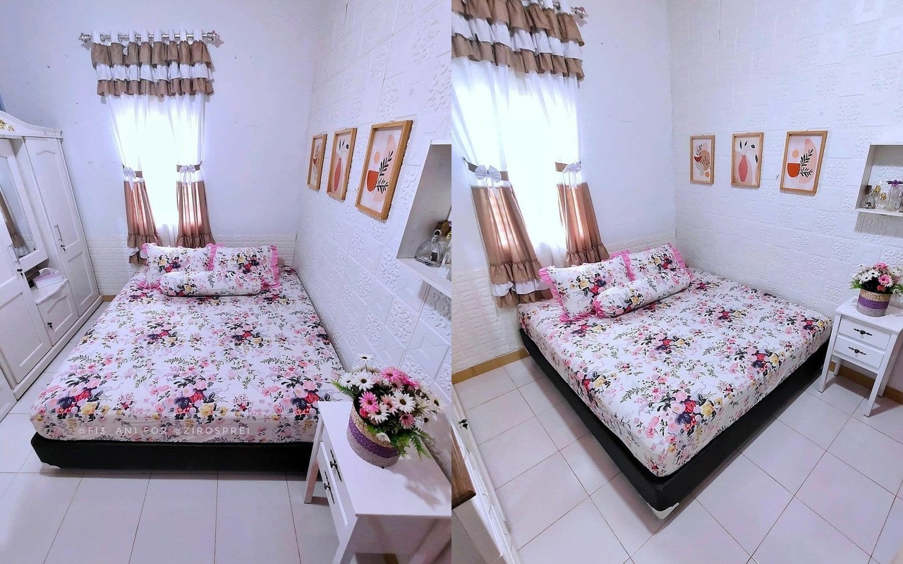 kamar tidur sederhana floral kamar tidur sederhana floral