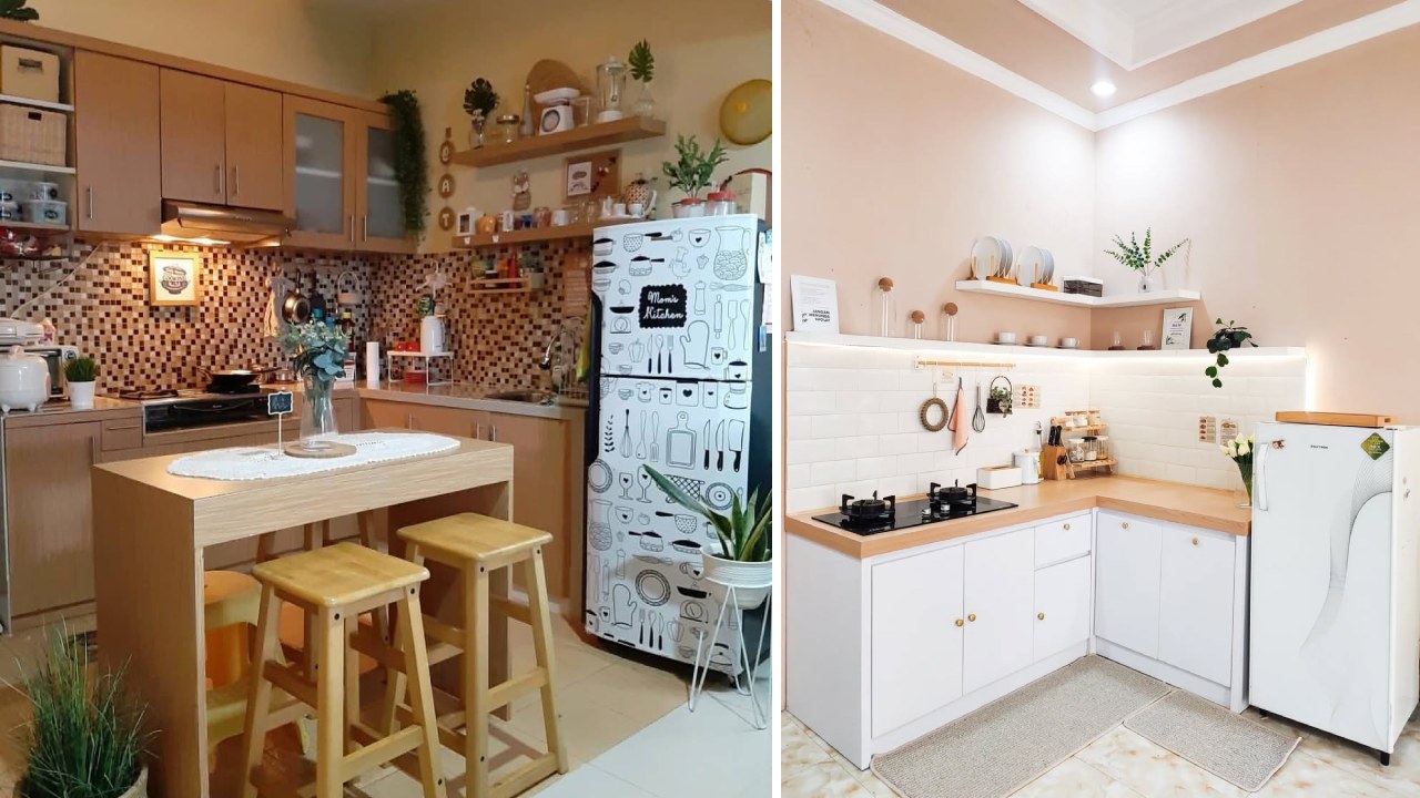 cat dapur warna coklat muda