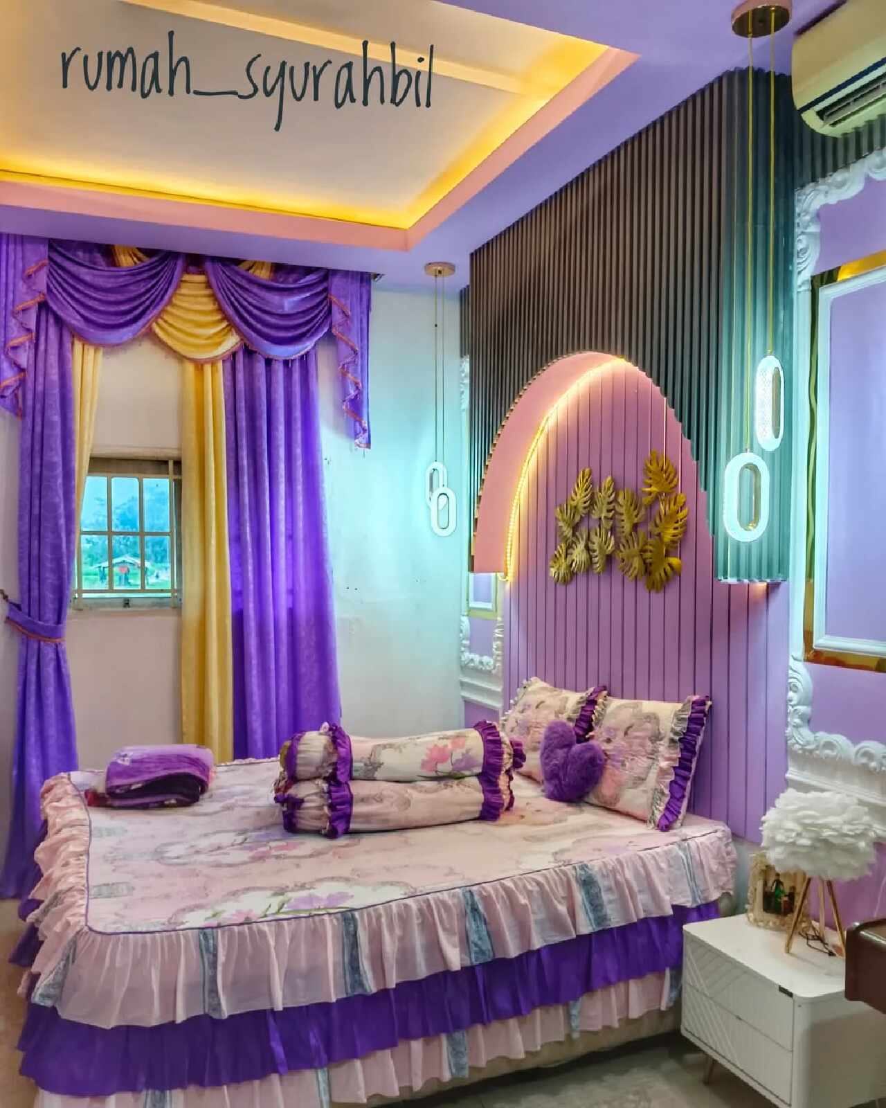Model Kamar Anak Warna Ungu Mewah