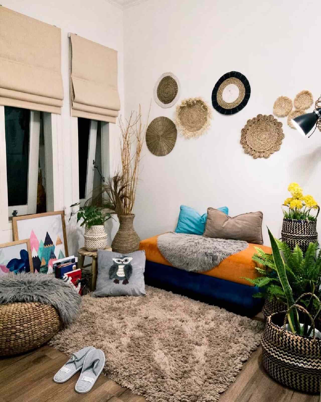Model Ruang Tamu Bohemian Minimalis