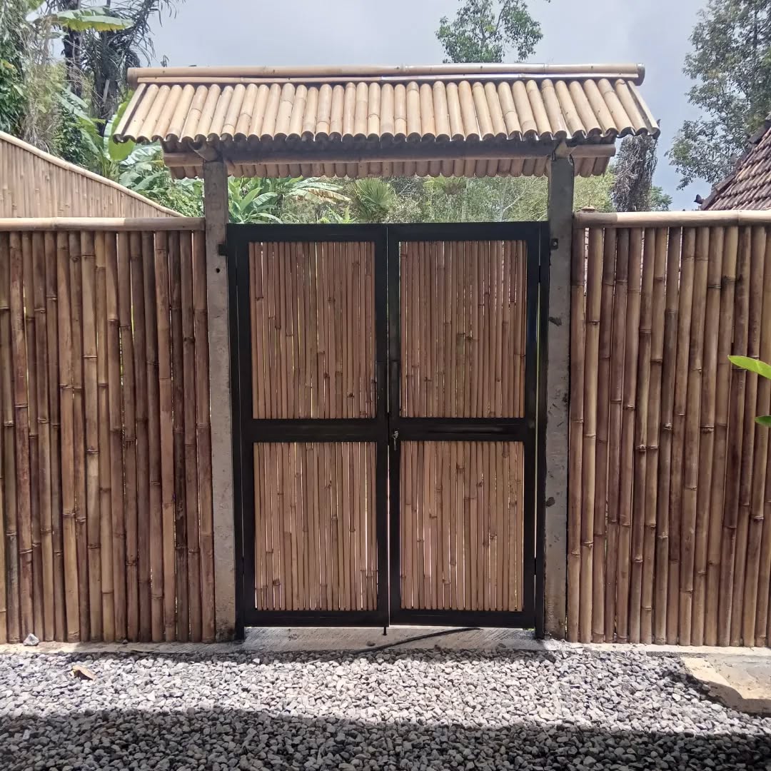 model pagar bambu kreatif