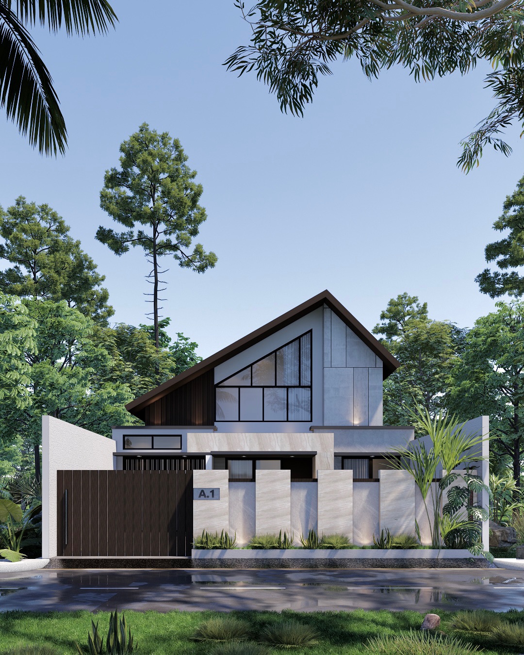 Contoh Model Atap Rumah Miring Asimetris Contoh Model Atap Rumah Miring Asimetris