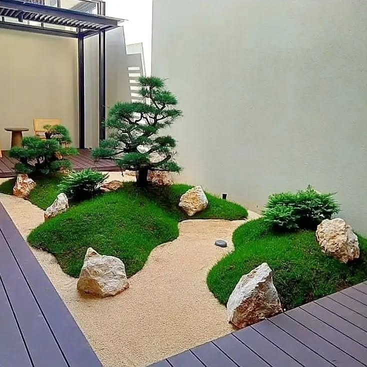 Taman Kering Ala Jepang Natural Kontemporer Taman Kering Ala Jepang Natural Kontemporer