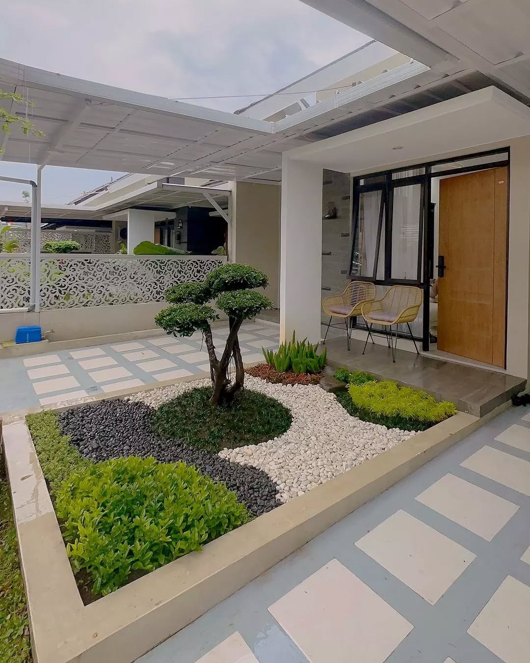 desain taman kering outdoor