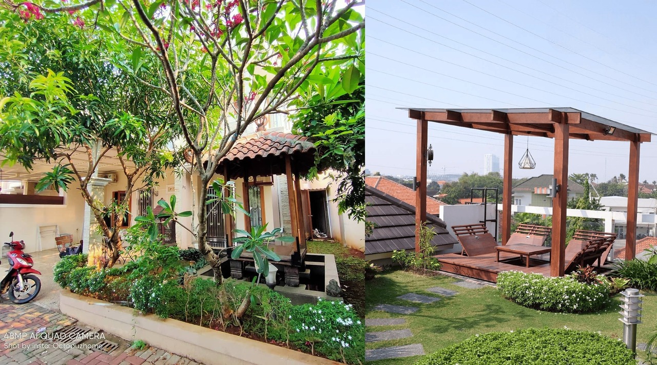 desain taman dengan gazebo