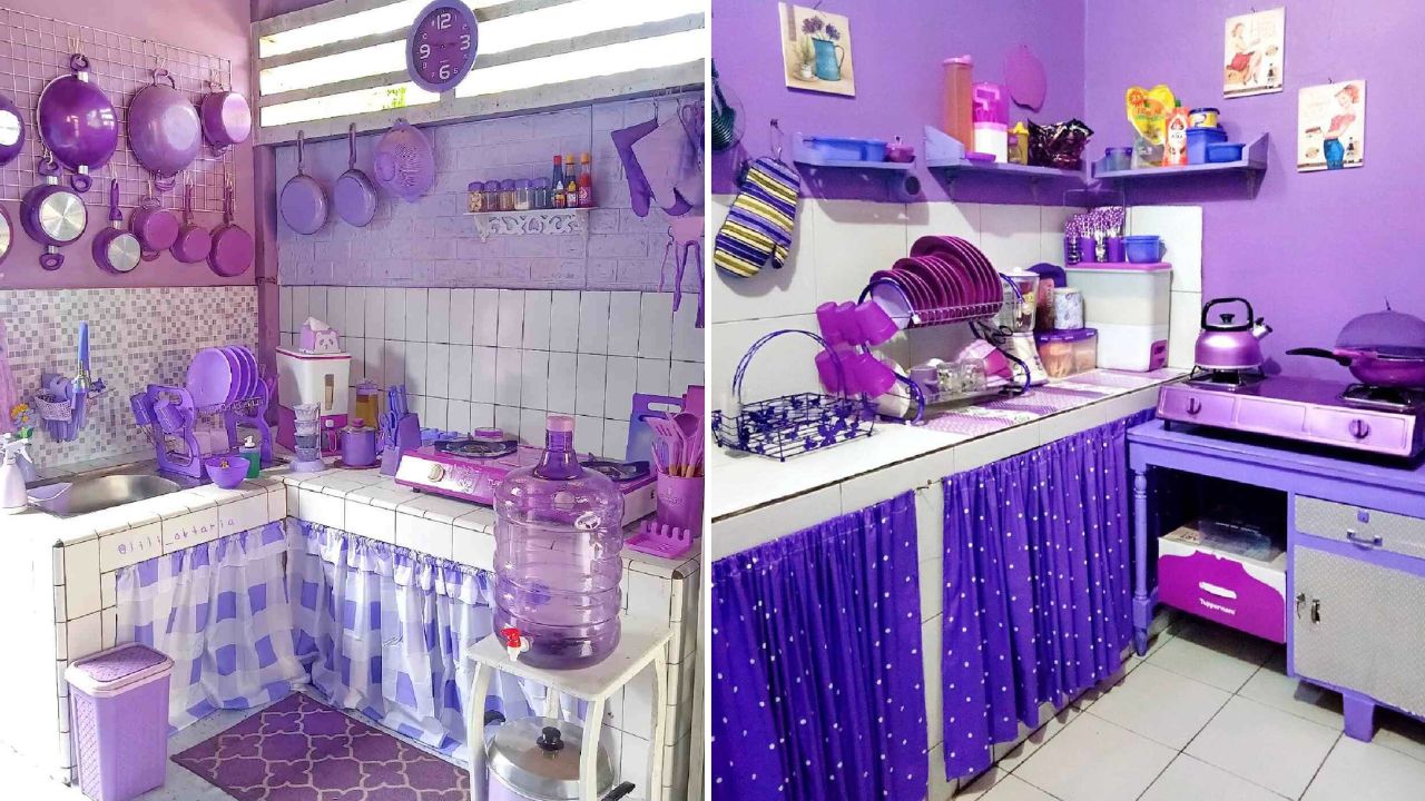 5 Contoh Desain Dapur Warna Ungu Minimalis yang Cantik | Panduan & Rujukan | Rumah123.com