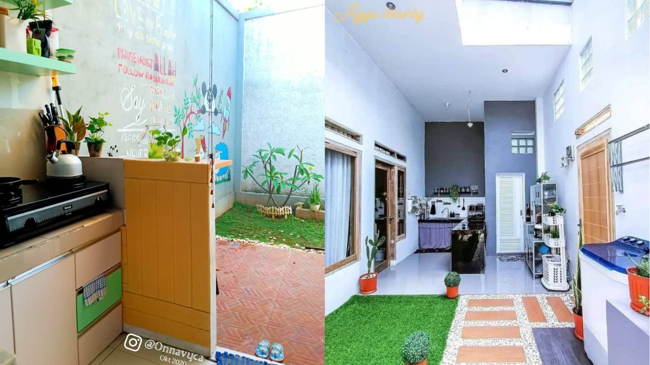 Desain dapur mungil terbuka