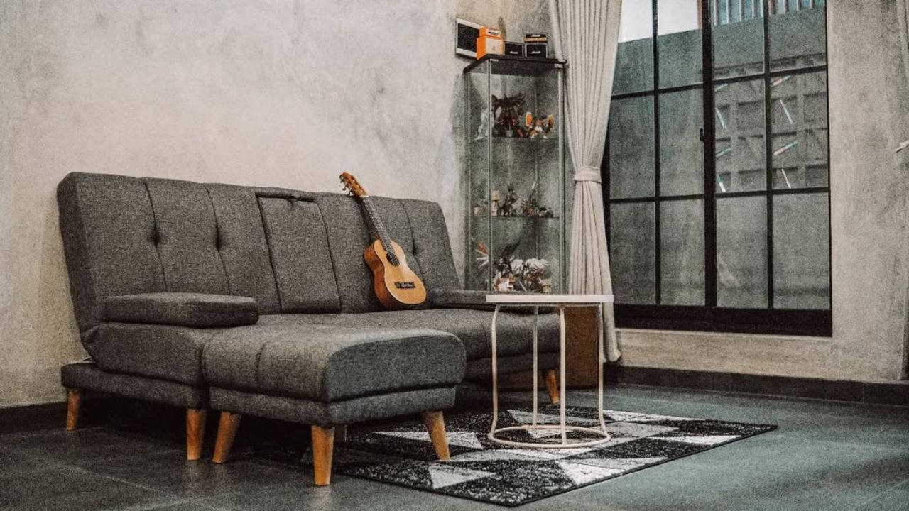 Desain Ruang Tamu Industrial Minimalis