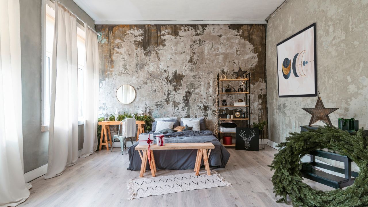 desain ruang tamu industrial