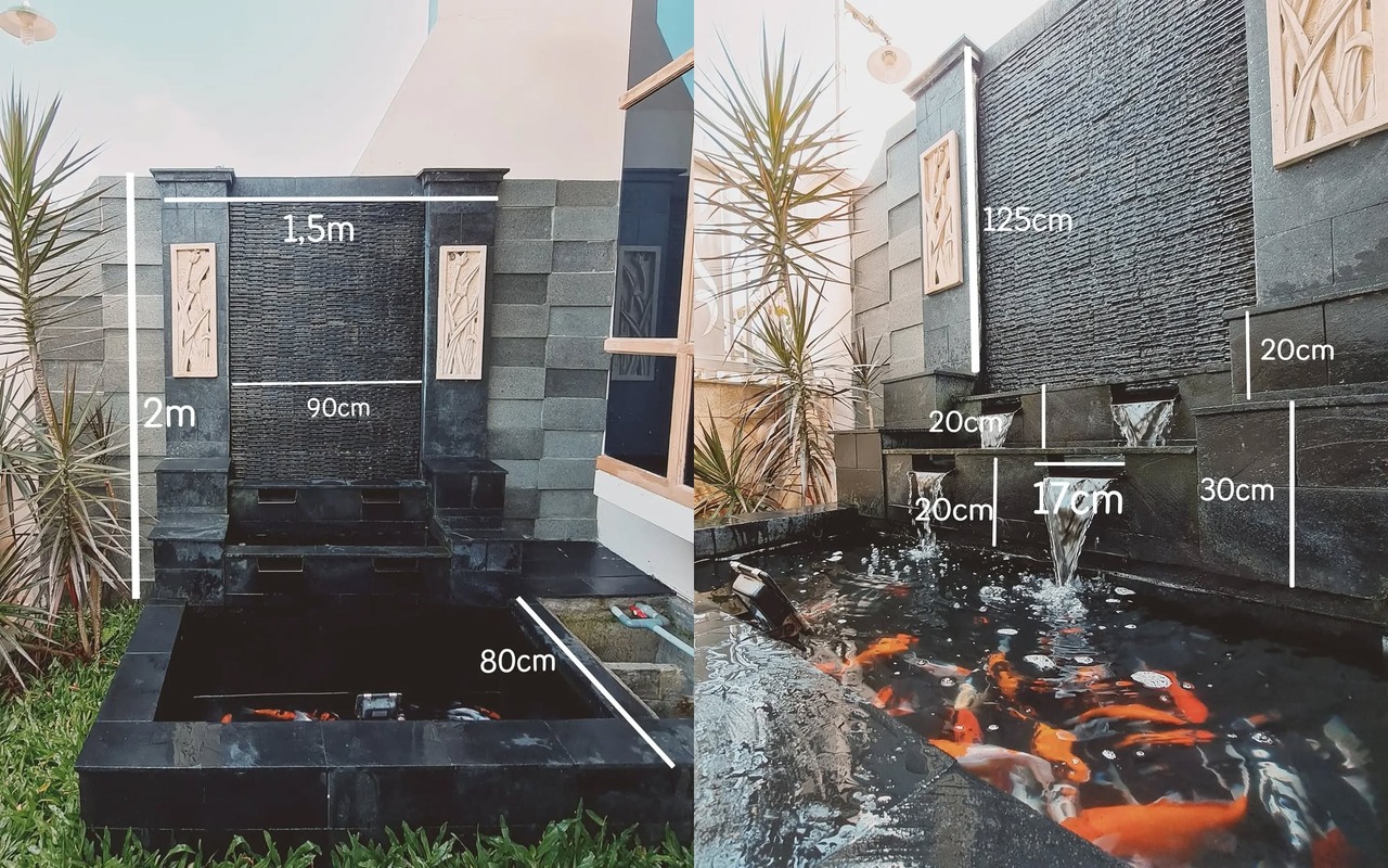 kolam ikan minimalis dengan batu ukir kolam ikan minimalis dengan batu ukir