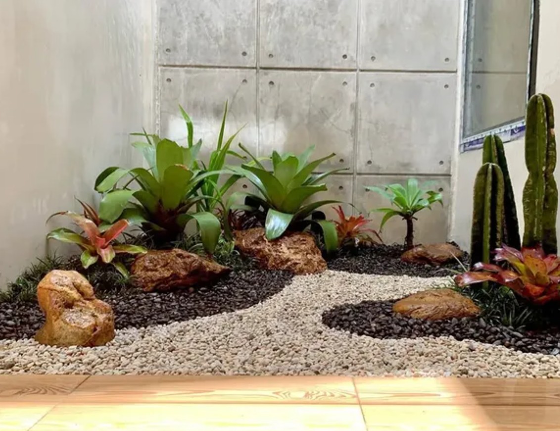 4. Desain Taman Batu Kerikil untuk Halaman Belakang