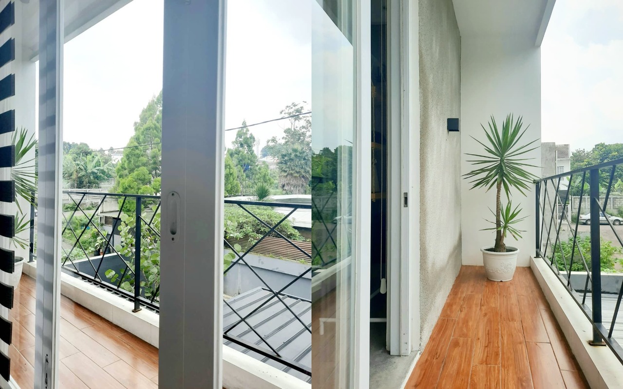 model balkon rumah lantai 2 minimalis