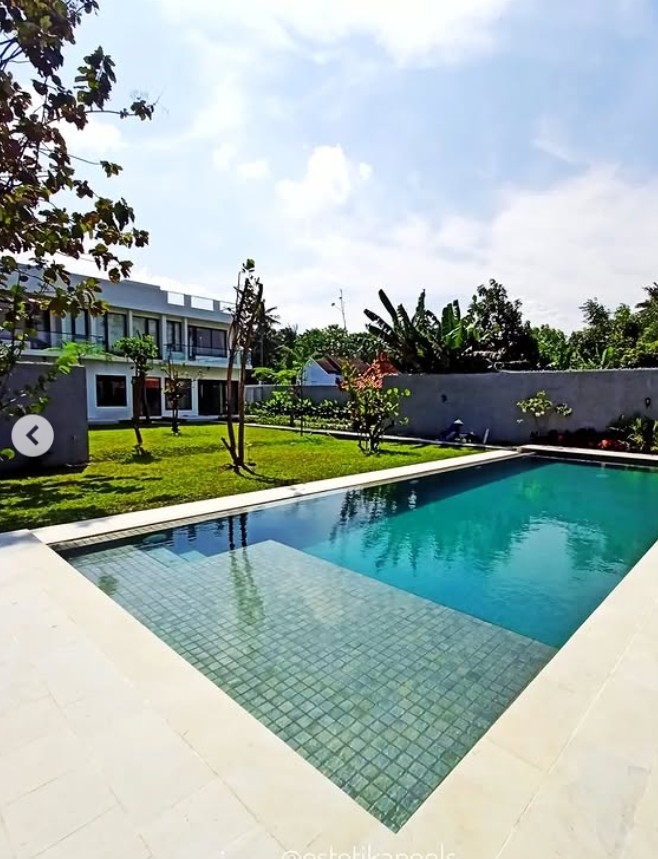 3. Desain Kolam Renang dan Taman yang Luas di Rumah