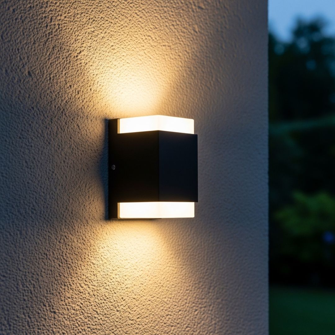 1. Lampu Taman Tembok Minimalis Kotak