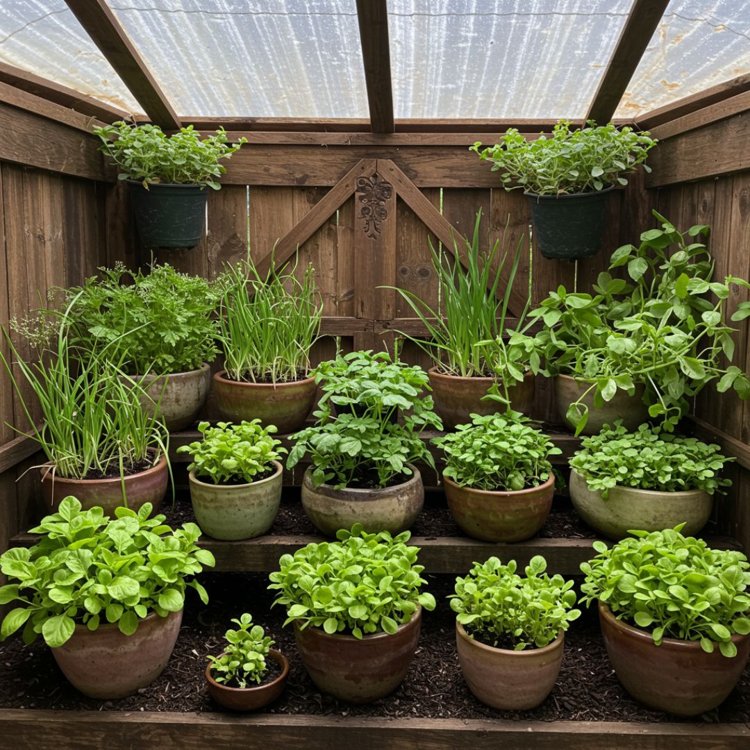 2. Desain Kebun Sayur Rumahan dalam Pot dan Wadah Daur Ulang