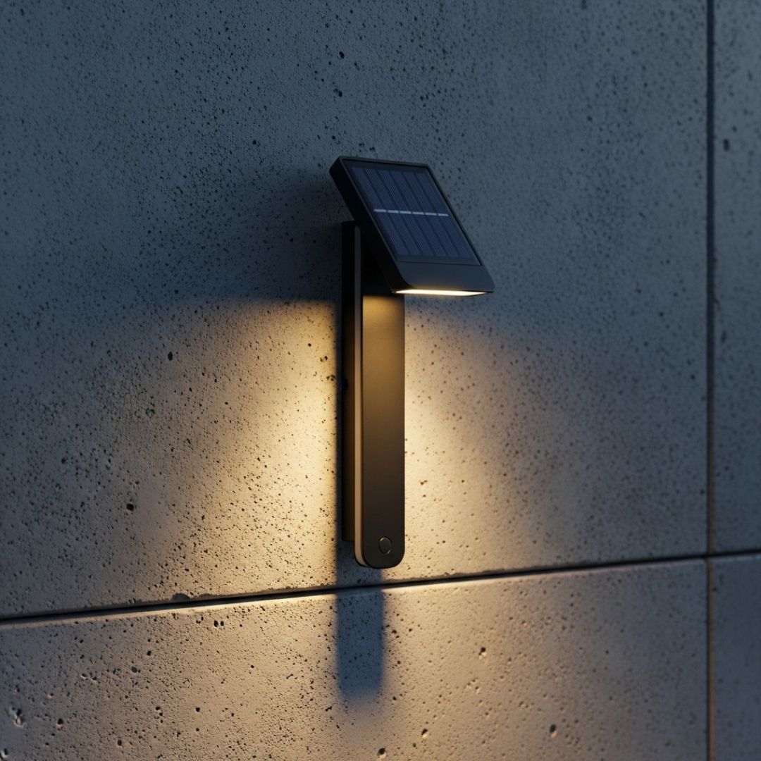 4. Lampu Taman Tembok Tenaga Surya