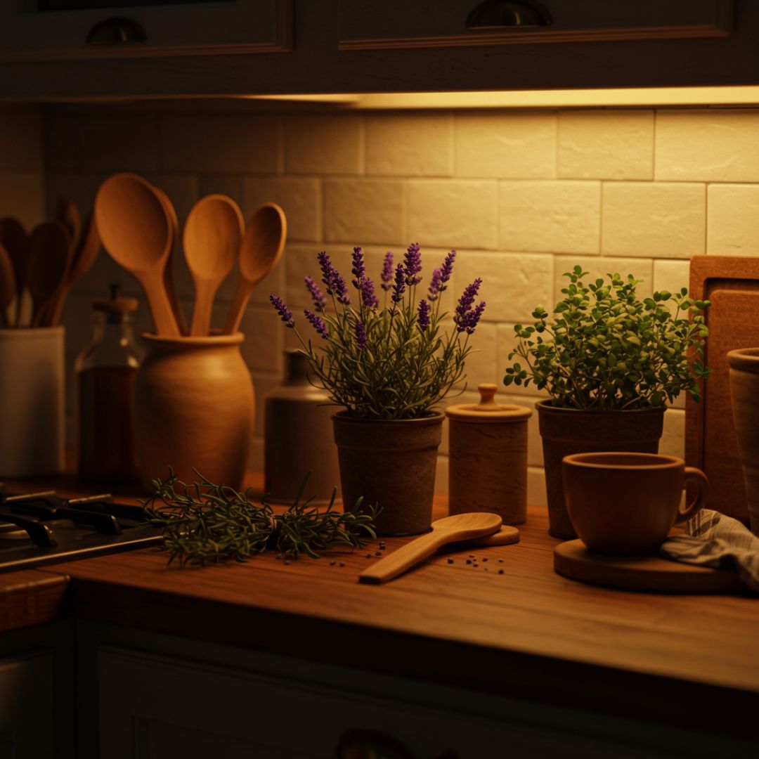 4. Tanaman Lavender di Area Dapur