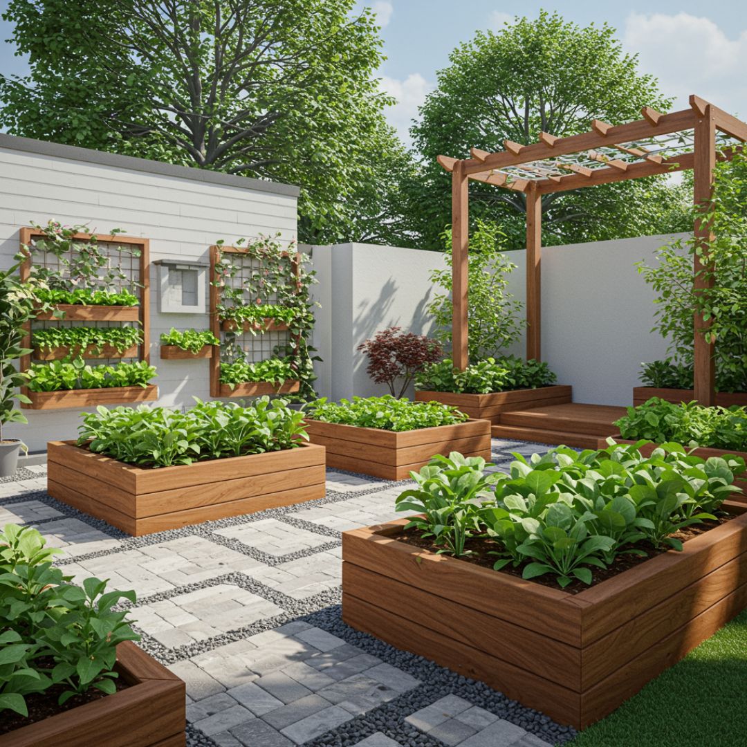 5. Desain Kebun Sayur Rumahan dengan Konsep Raised Bed