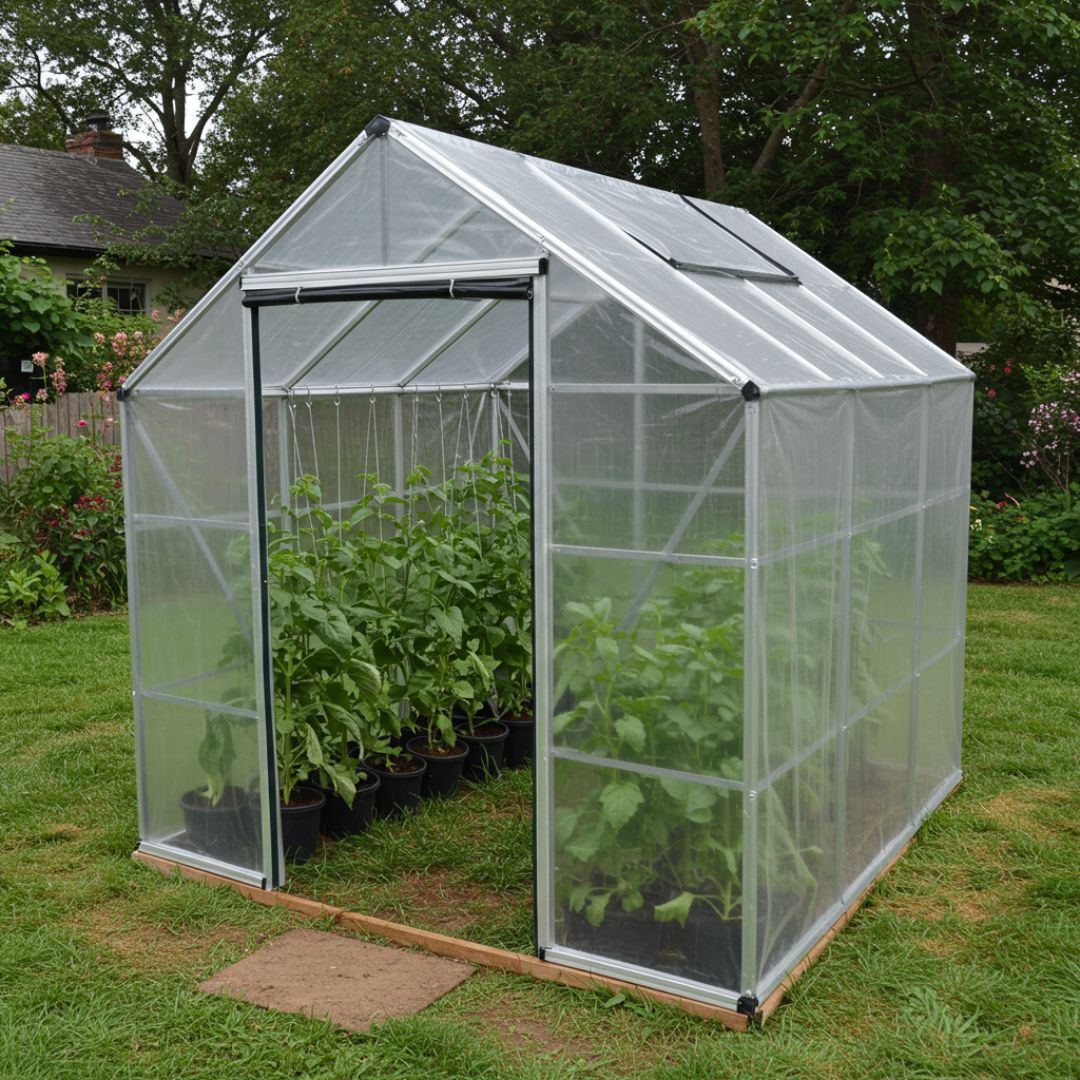 9. Kebun Sayur dalam Greenhouse Mini