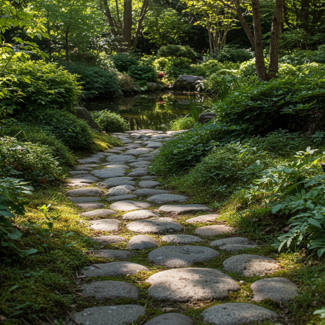 Batu Pijakan Bulat Alami (River Stone)