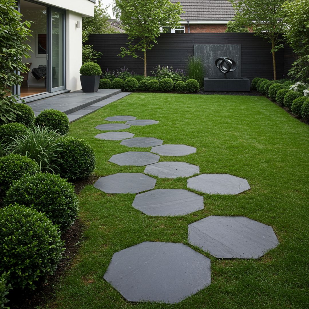 Batu Pijakan Pola Geometris