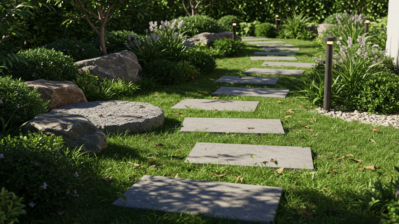 Contoh Batu Pijakan Taman untuk Percantik Rumah