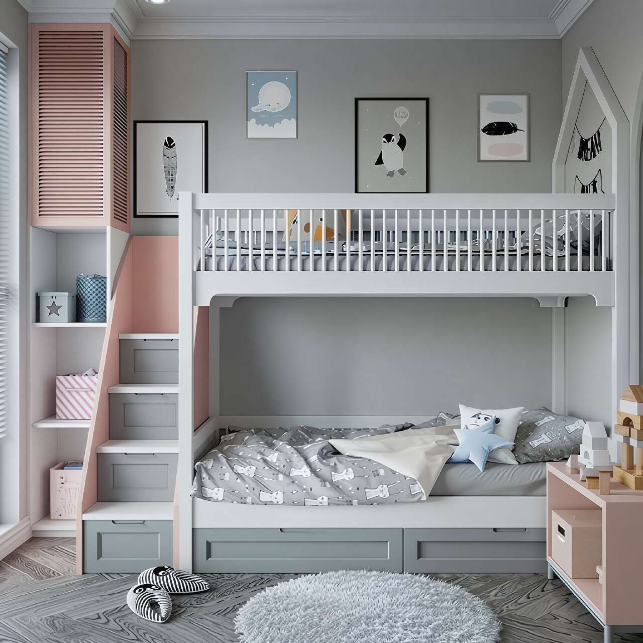 Contoh Desain Kamar Anak Tempat Tidur Tingkat Minimalis
