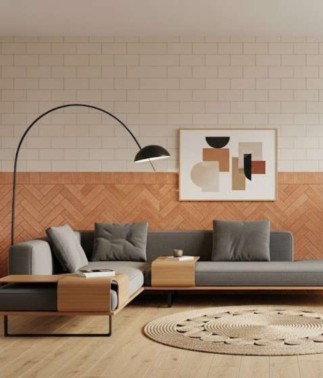 keramik dinding ruang tamu minimalis modern