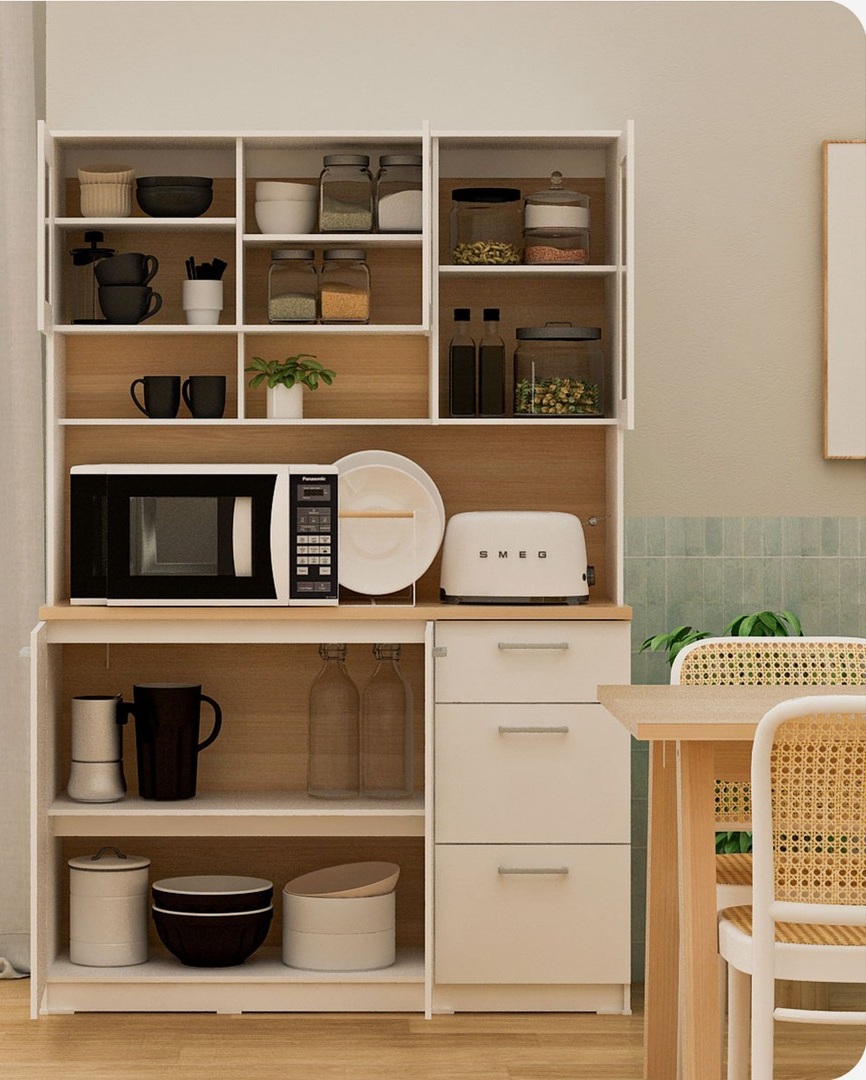 Model Lemari Dapur Minimalis Terbaru dengan Material Grade A Hardwood Particle Board