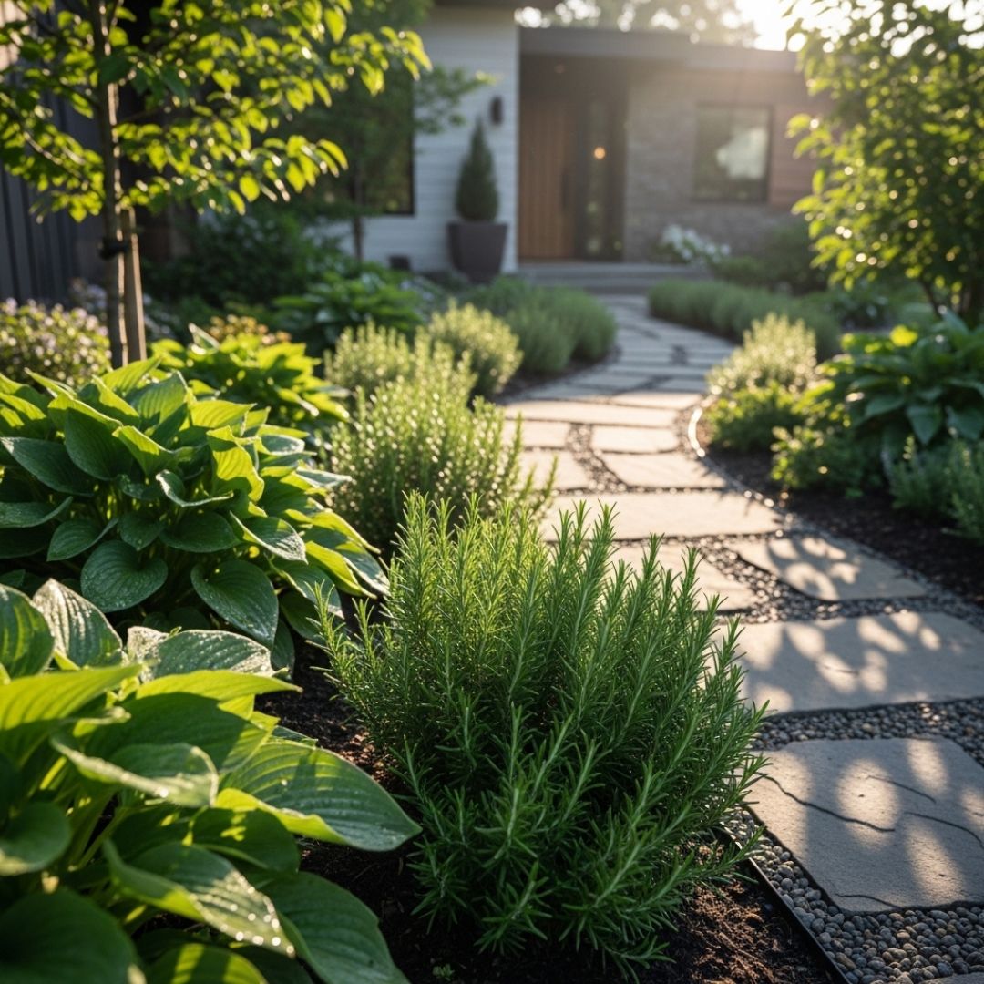 Rosemary sebagai Border Taman