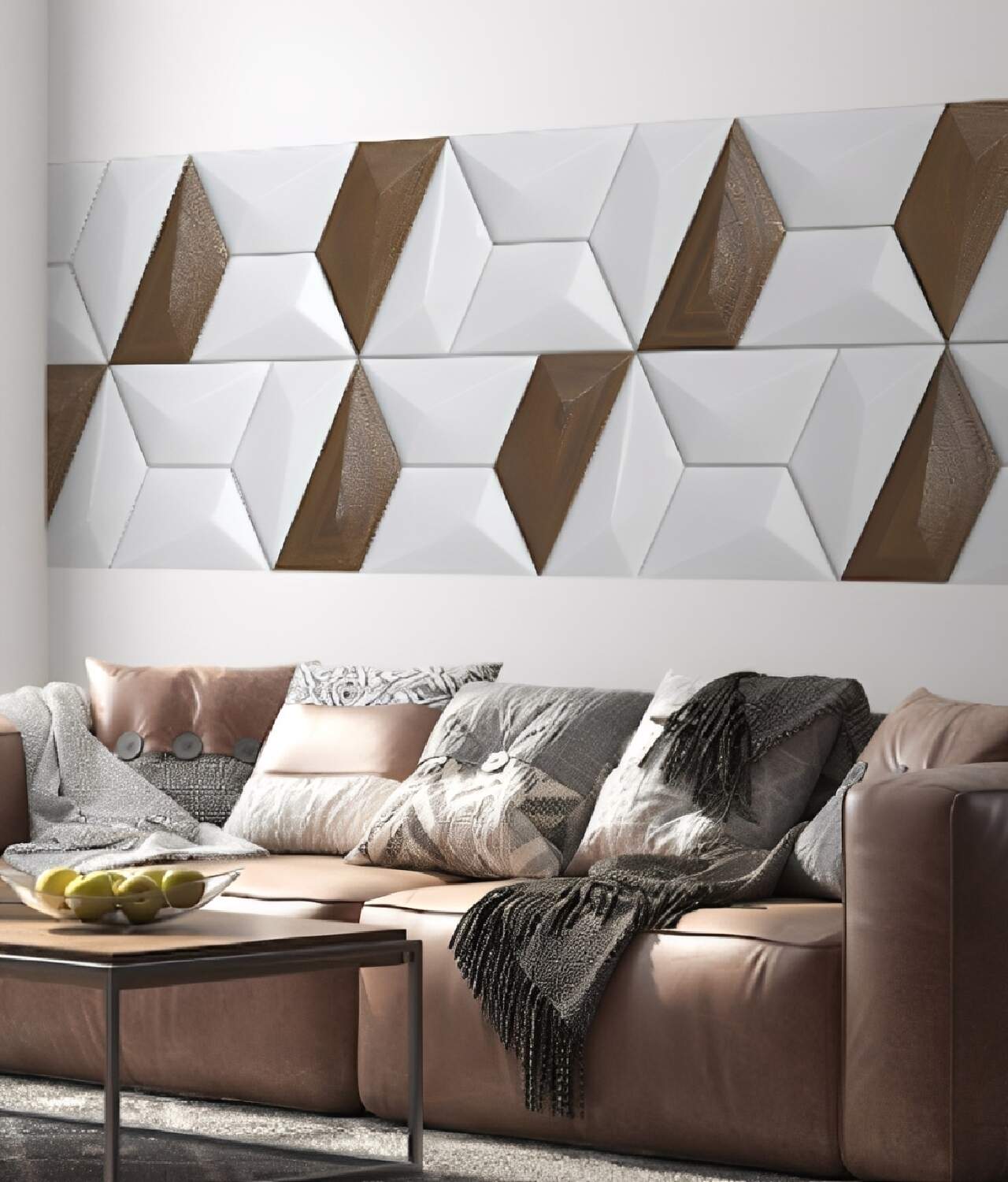 keramik dinding ruang tamu elegan