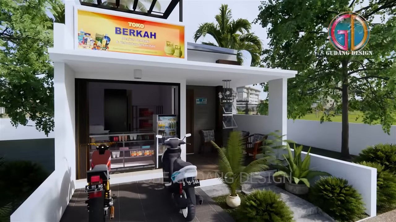 desain warung di perumahan