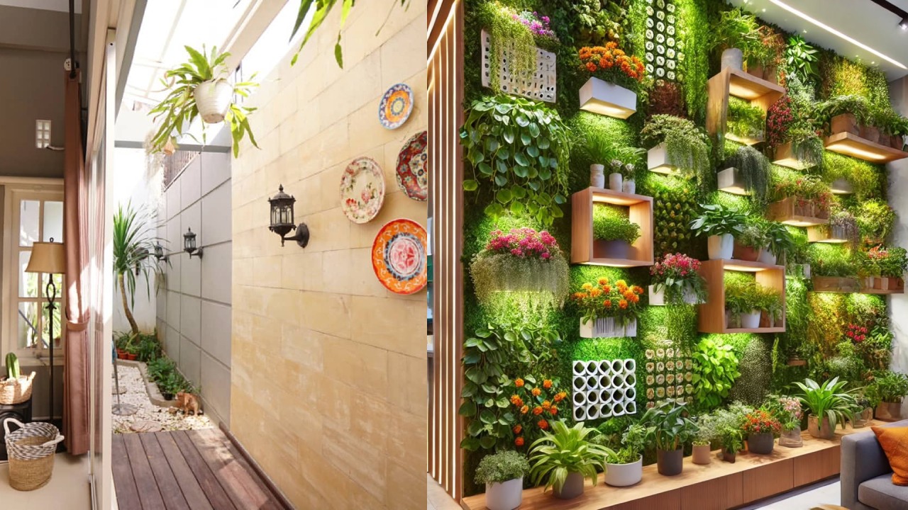 dinding taman dalam rumah