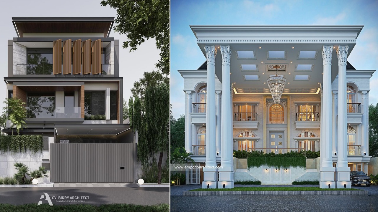 model rumah 3 lantai mewah