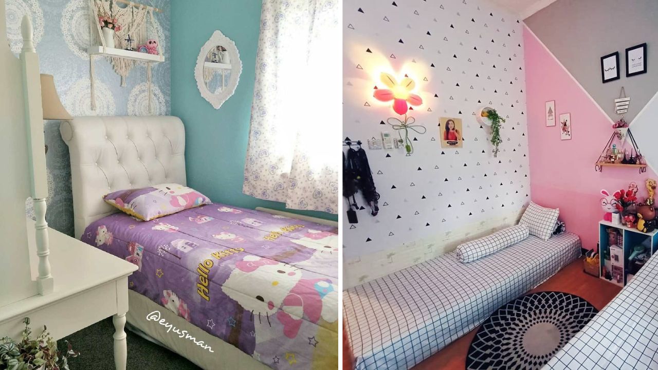 wallpaper dinding kamar tidur remaja perempuan