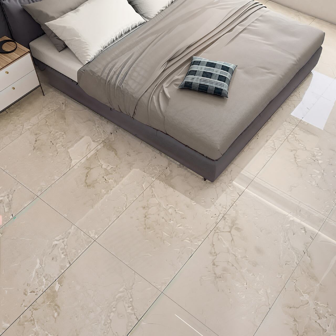 warna keramik kamar tidur agar terlihat luas krem