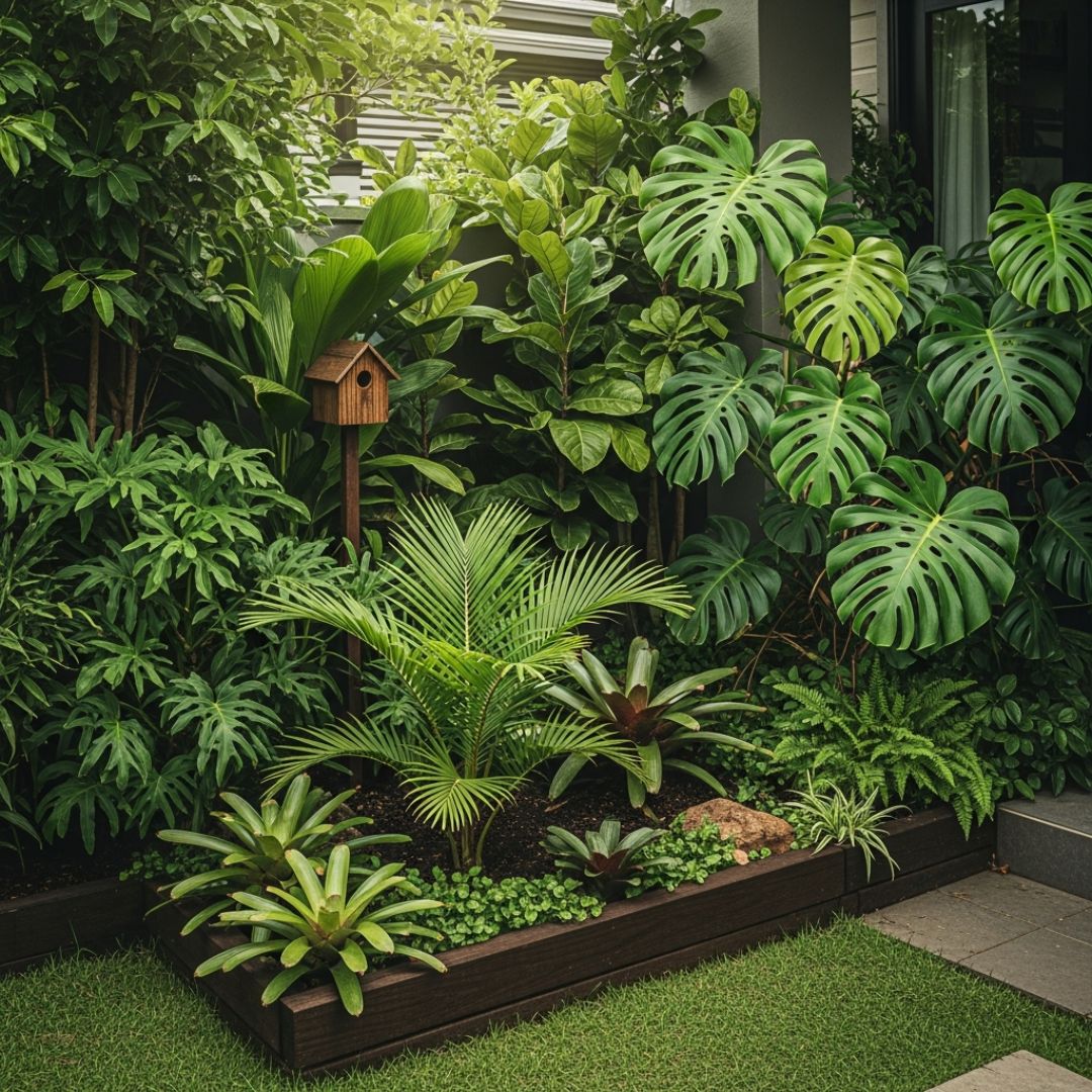 2. Kebun Mini Gaya Tropis