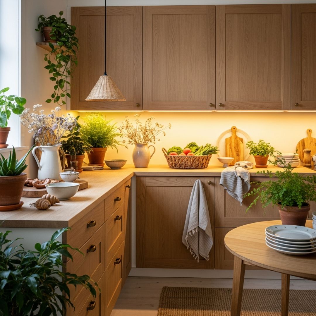 3. Dapur Sederhana Bernuansa Kayu Alami