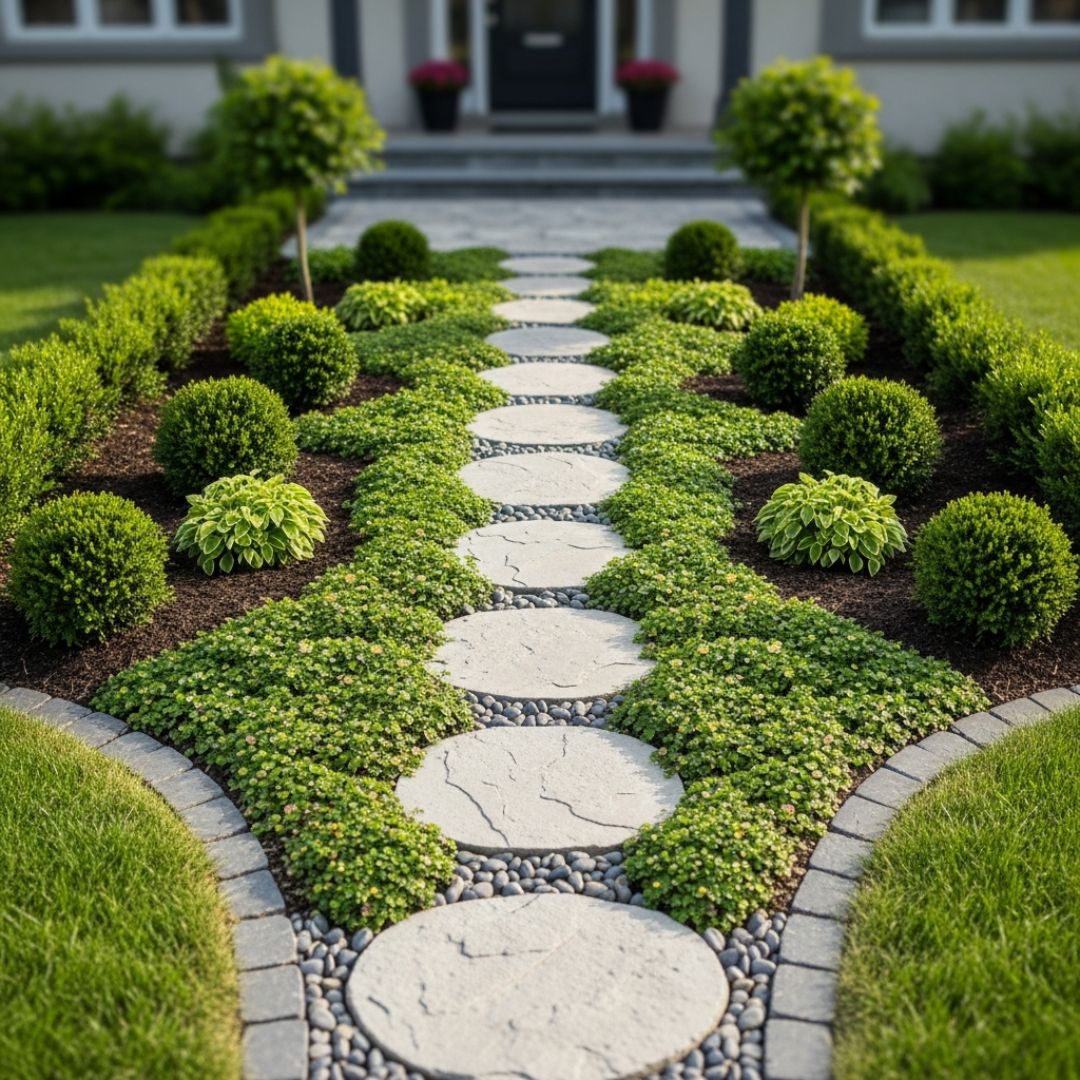 3. Kebun Mini dengan Jalur Setapak