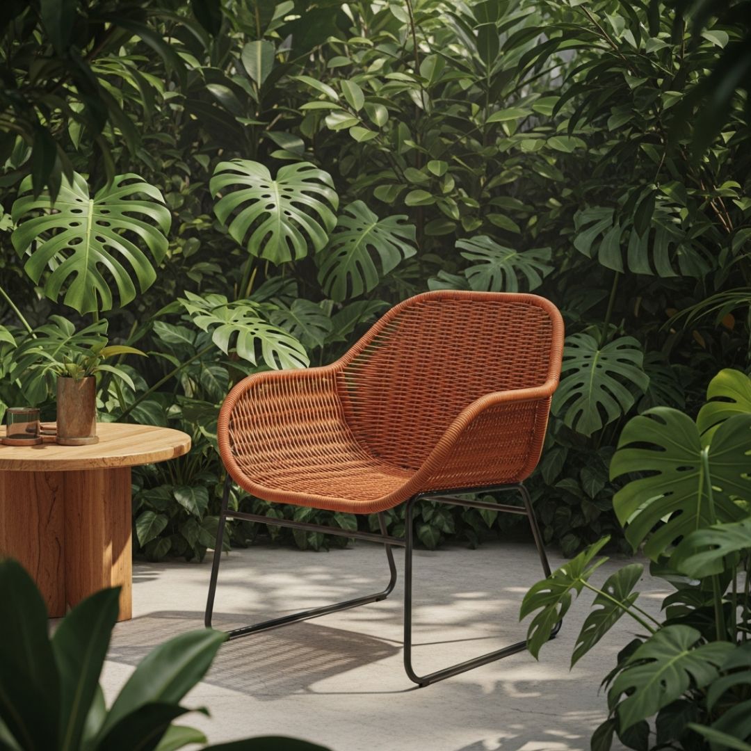 3. Kursi Anyaman Rotan Sintetis