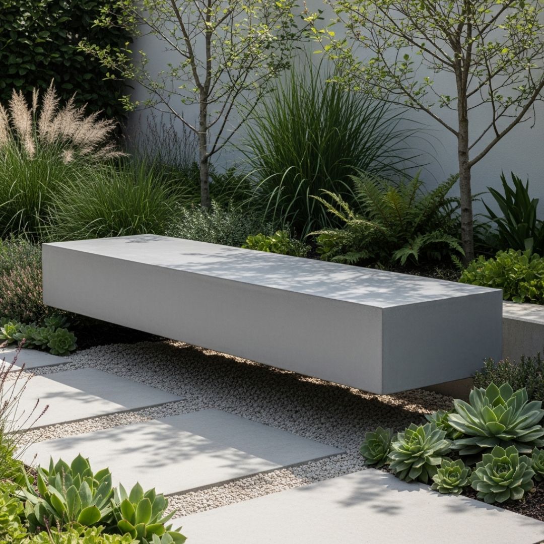 4. Kursi Beton Minimalis