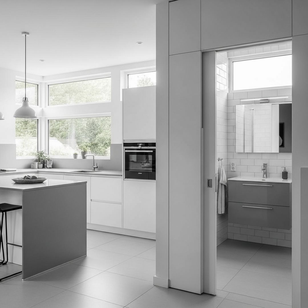 7. Desain Dapur dan Kamar Mandi di Sudut Rumah